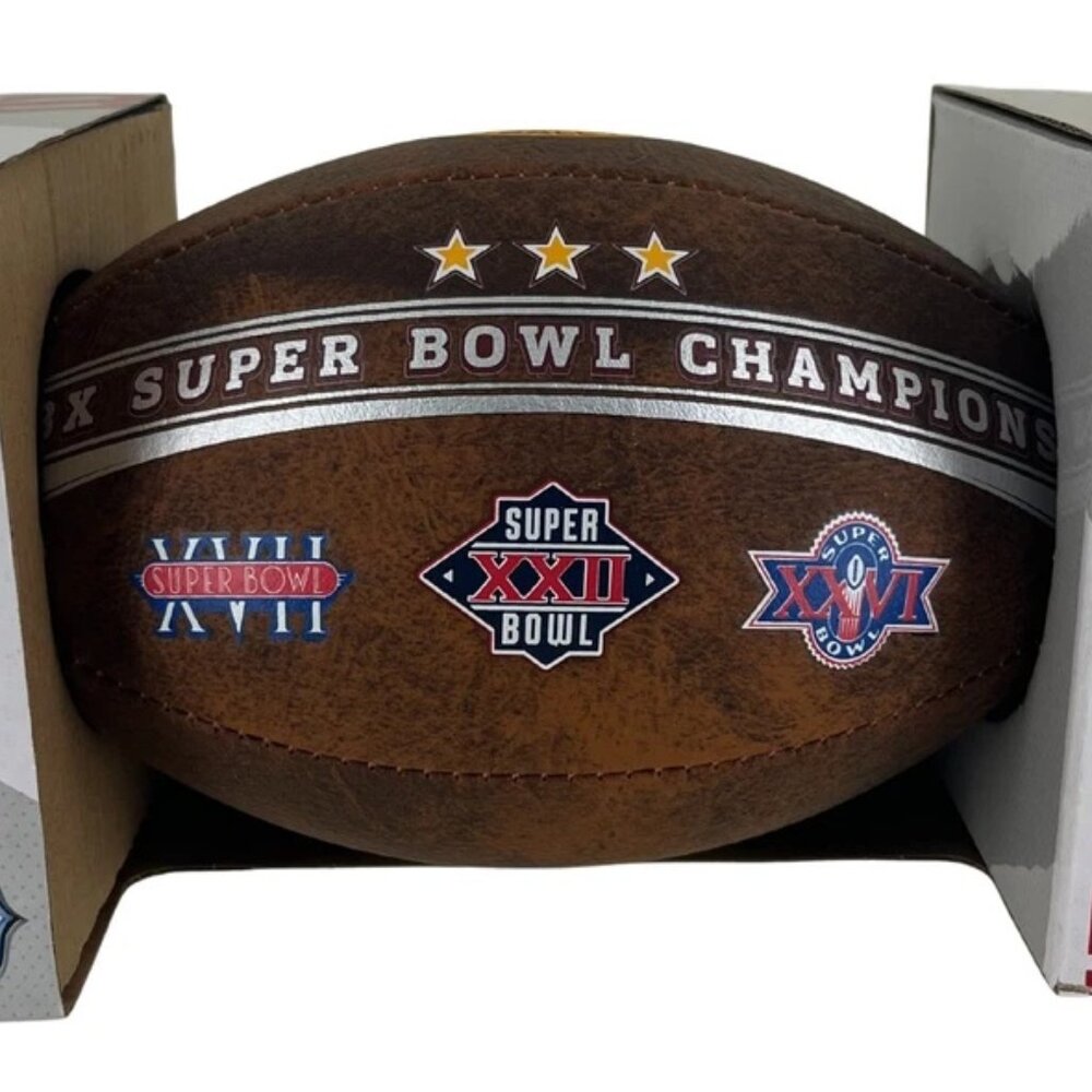 NFL Washington Football Team Commanders 3X Super Bowl Champs Mini Size Football